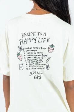 Happy Life Recipe Oversized Tee Cream -Polly Clothing Shop 5 modelinfo Jenaya us2 a3c7b9c5 e611 4731 b8e1 753ac28a6ac1