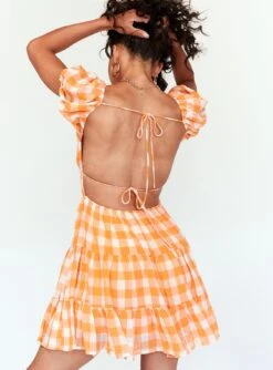 Princess Polly Danny Mini Dress Orange -Polly Clothing Shop 5 93db8210 83c3 4b1c 95a6 bff2caf82b21