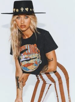 The Rolling Stones Jet Plane Crop Tee -Polly Clothing Shop 5 e97a2233 2a97 4a62 84eb bea5e437d860