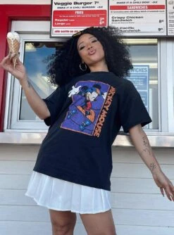 Disney Mickey Skater Oversized Tee Black