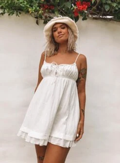 Princess Polly Empress Of Love Mini Dress White -Polly Clothing Shop EMPRESS OF LOVE MINI DRESS1
