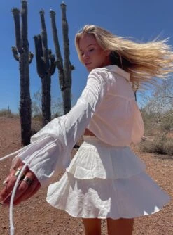 Princess Polly Greta Mini Skirt Off White