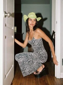 Princess Polly Knox Maxi Dress Zebra -Polly Clothing Shop Knox Maxi Dress Zebra 0