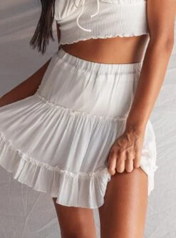 Princess Polly Marlowe Mini Skirt White