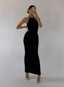 Princess Polly Christina Maxi Dress Black